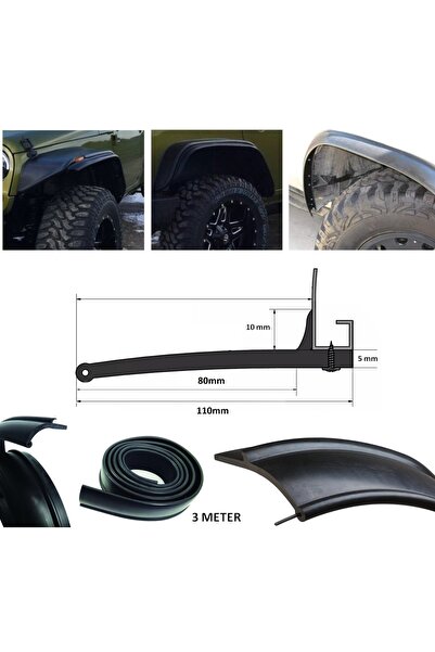 Flexzon Προστατευτικό Φτερού από Καουτσούκ για Jeep / Offroad / SUV / Van 3μ ...
