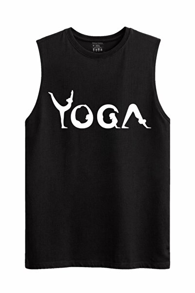 Rabona Fashion Yoga Pose Typography Sleeveless Tank Top