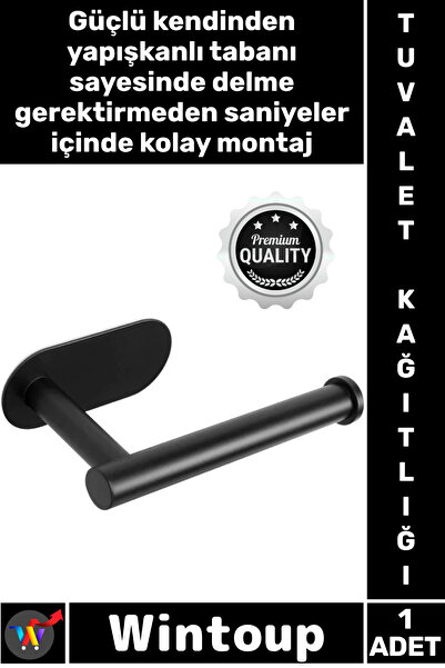 Wintoup # Toilet Paper Holder Bathroom Modern Stylish Roll Holder Matte Black...