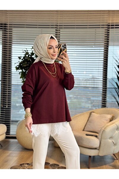 Merwishop MRW1793 Loli Sweat Μπορντό