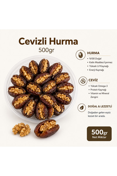 Barazil Cevizli Hurma Dolması 500gram