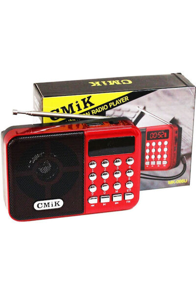Cmik MK-066BT Μίνι Ραδιόφωνο Επαναφορτιζόμενο με USB Κόκκινο