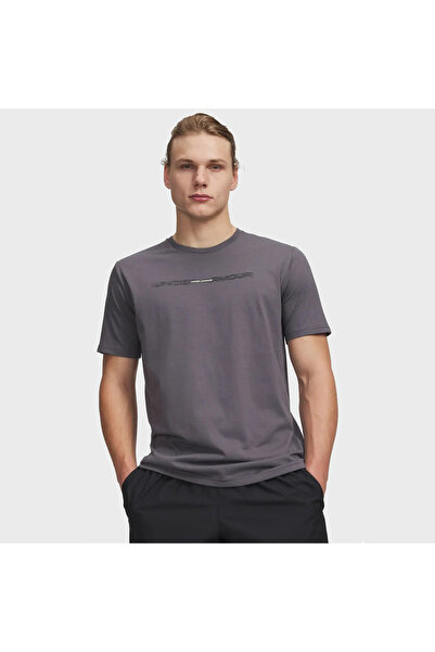 Under Armour Мъжка сива тениска с поло яка Blur Wordmark