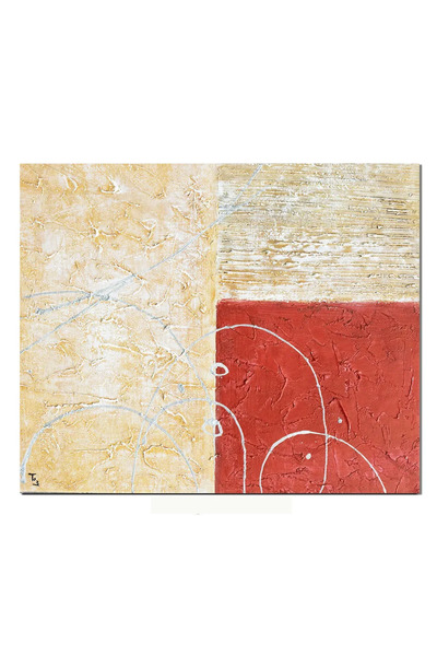 artnova Hand-painted abstract painting, Abstract composition 8, 60x50cm oil o...