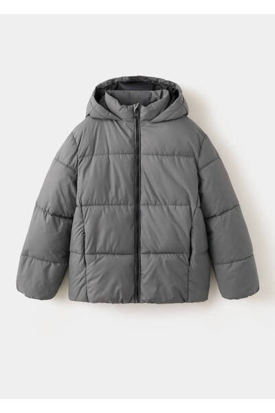 MANGO Kids Kapüşonlu kapitone anorak