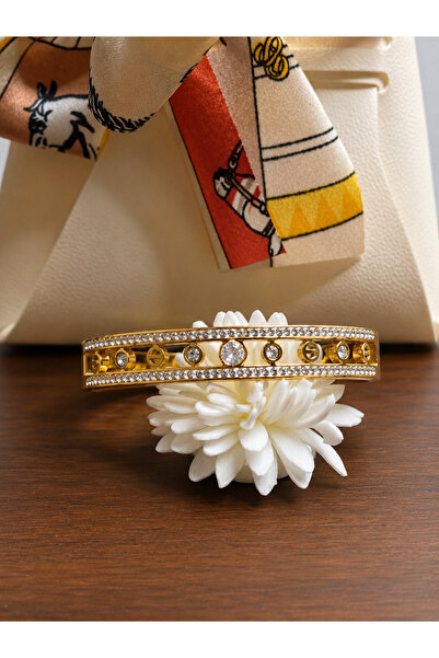 stainles steel Luxurious and Elegant Gold-Plated Bracelet, Offered as a New S...