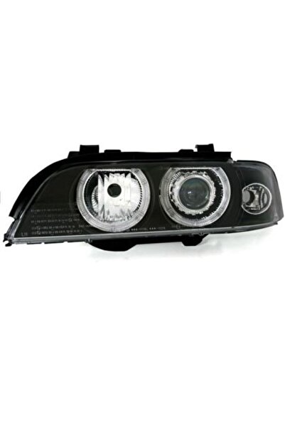 Depo Μπροστινοί προβολείς BMW E39 (1995-2000) angel eyes - μαύροι, χωρίς λάμπ...