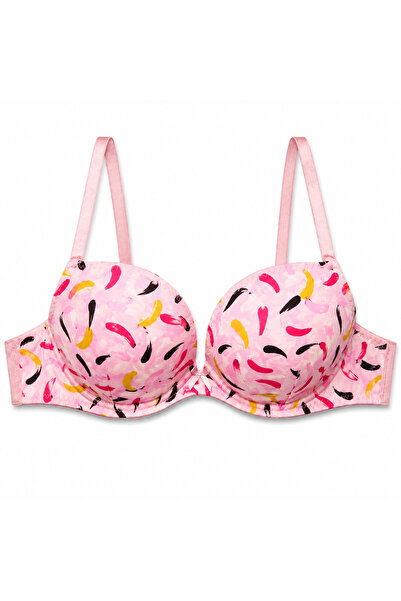 Generic Women's Padded Bra with Printed Design and Adjustable Straps-Size 40 ...