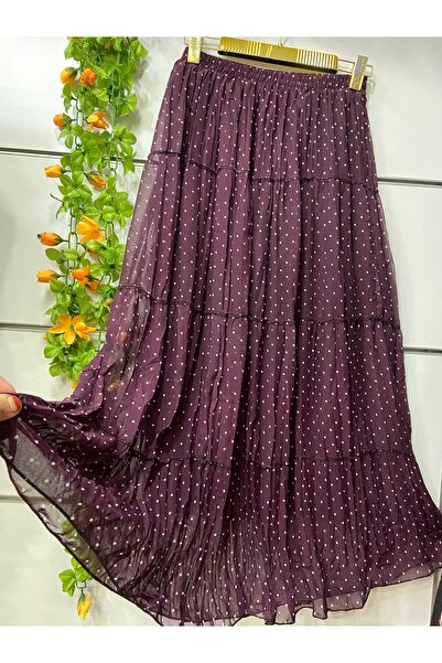 edu collection Patterned chiffon skirt lined