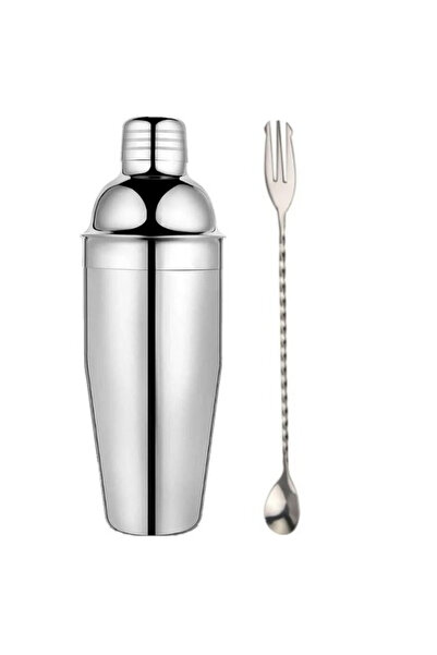 adin tasarım Shaker 350 ml + Forked Spoon Cocktail Spoon Cocktail Preparation...