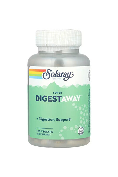 Solaray Super Digestaway Digestive Enzymes - Pancreatin, Papain, Ginger, Peps...