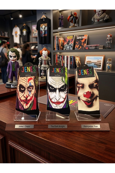 Yalova İç Giyim Joker Patterned Digital Printed Long Socks Premium Socks 3-Piece