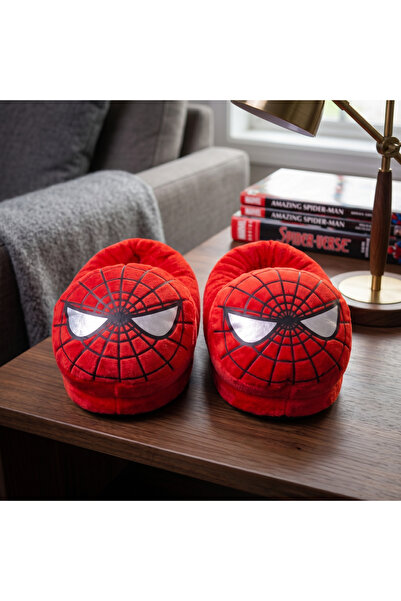 wafra store Winter Plush Red Color Spiderman Design 3D Slippers for Boys Home...