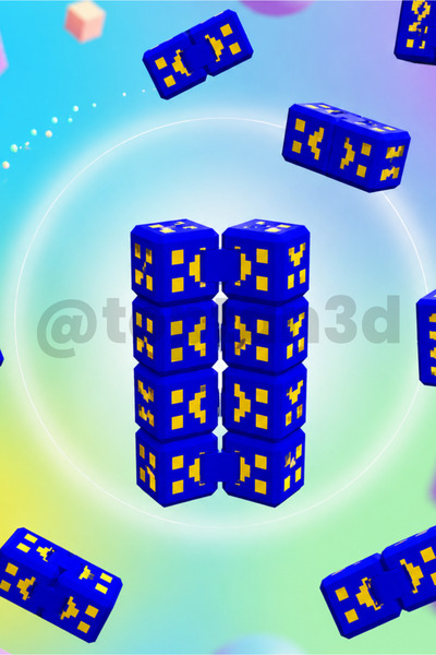Toptan3D (جديد) مكعب سوتريت الأزرق - مكعب لا نهاية له، مكعب قابل للطي، لعبة ل...