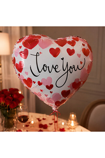 Generic بالون فويل على شكل قلب بعبارة I Love You