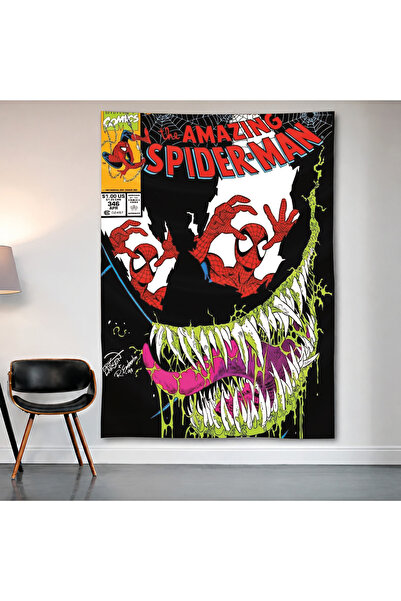 Geek Cultcha Spider-Man Vs Venom Wall Covering Wall Tapestry First Quality Sa...