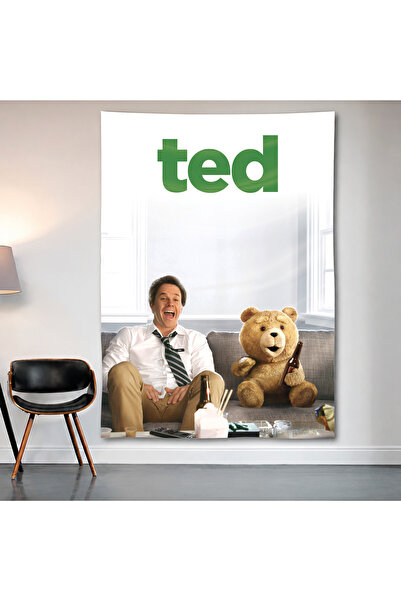 Geek Cultcha Ted Wall Covering Wall Tapestry First Quality Satin Fabric Poster