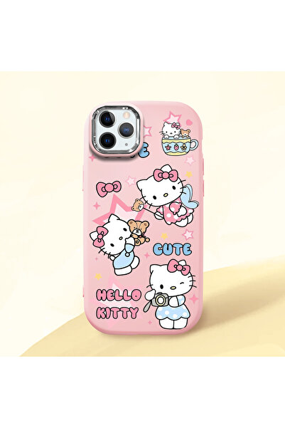 Hontinga iPhone 11 Pro Max Uyumlu Kılıf kamera koruyucu Pembe Silikon Couple ...