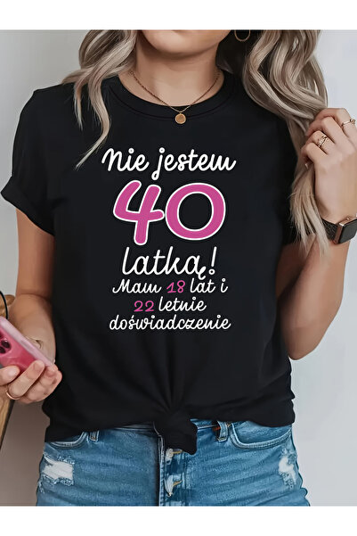 12 HERTZ Polish Not 40 I'M 18 with 22 Years of Experience Theme Printed Crew ...