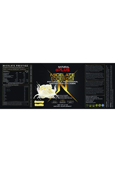 Natural Plus MICELATE PRESTIGE - Micellar Casein Protein,2KG,aroma Creamy Vanilla