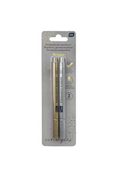 Interdruk Marker Permanent Metallic Gold & Silver 2.9 mm, Set 2 Bucati