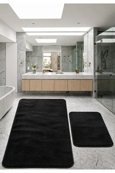 EKN BEĞENDİ HOME Büyük Ebat 2'li Banyo Paspası Kaymaz Klozet Takımı 80X150-50X80