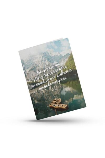 Szaron Felicitare Szaron, carte postala Binecuvantati Mt 5,6, cu motiv barci,...