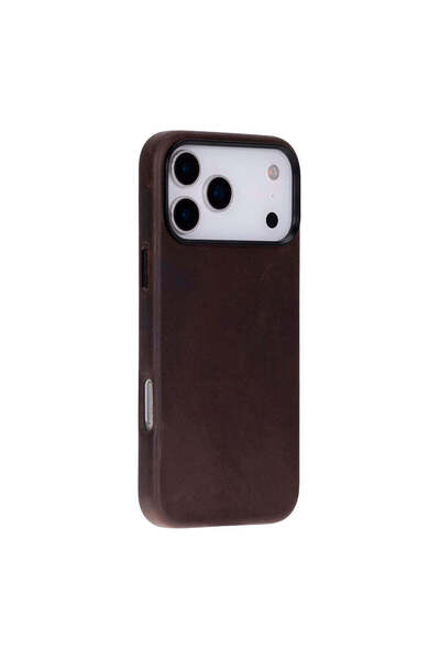 BloominBag BloomCase Mono Espresso Brown Apple iPhone 17 Pro max (6.9") Hakik...