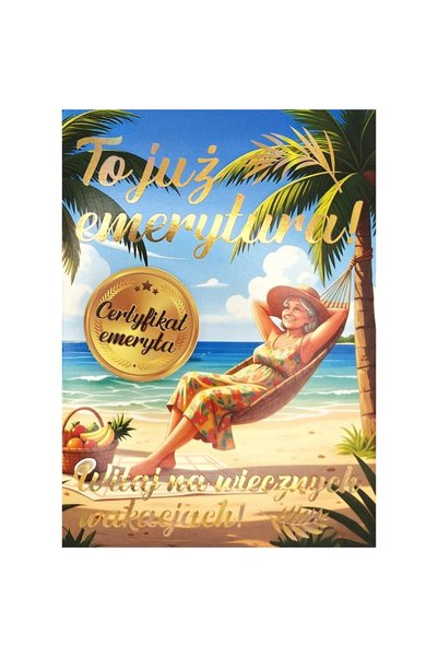 Yeku Felicitare zlata cu autocolant 13.9x18.5cm multicolor