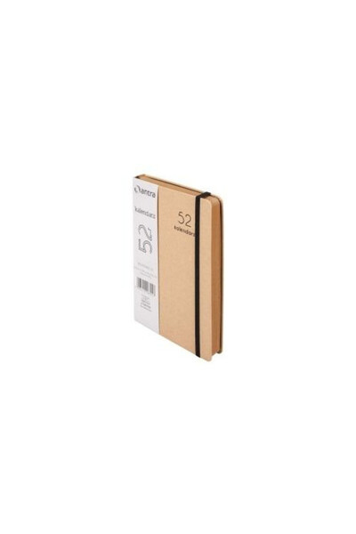 Antra Calendar vesnic A5, coperta tare din hartie kraft, 52 saptamani, ecru