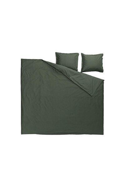 IKEA Double Duvet Cover Set, Dark Green, 240X220/50X60 cm
