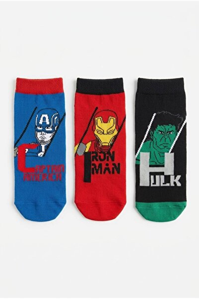 Marvel Avengers Lisanslı Iron Man Captain America ve Hulk 3’lü Erkek Çocuk Pa...