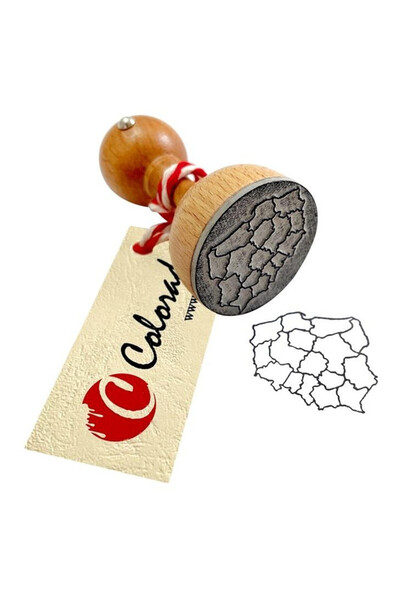 Colorado Stampila/tampon harta Poloniei cu voievodate, pentru invatare, maner...