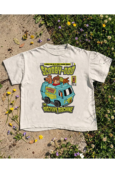 Grafftee Clothing Μπλουζάκι Unisex Oversize με στάμπα Mistery Machine