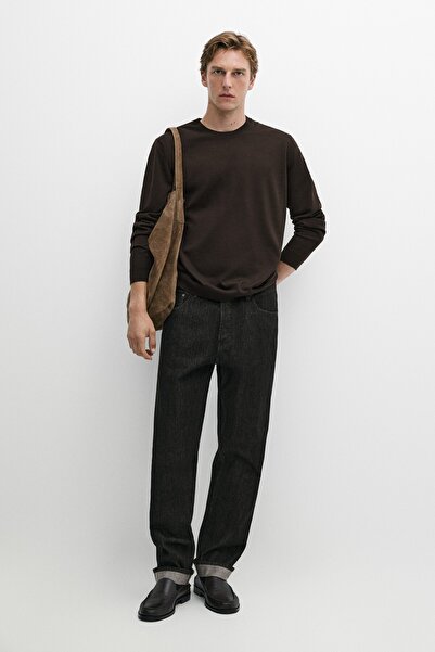 Massimo Dutti %100 merinos yünlü bisiklet yaka triko kazak