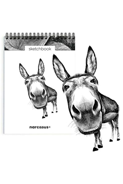 narcissus Sketchbook A5, 60 file, spirala, design magar, multicolor
