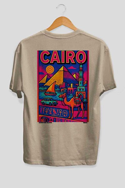 Ankhises Cairo Egypt Beige Oversize Country City Back Printed Unisex T-Shirt ...
