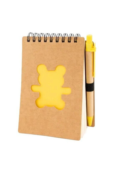 fandy Caiet spiralat/notes Bear, cu pix, 70 file, 13,5 x 9 cm, multicolor