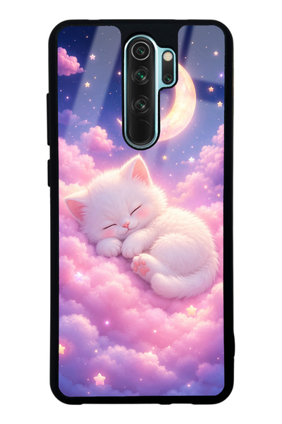 Spoyi Xiaomi Redmi Note 8 Pro Moonlit Dream Kitten Tasarımlı Glossy Telefon K...