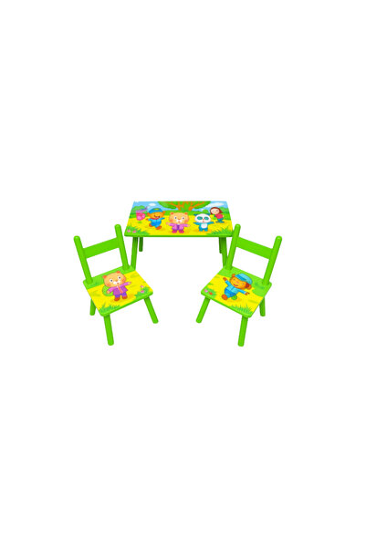 JHT Set masă și scaun pentru copii – MDF premium, design sigur, ușor de curăț...