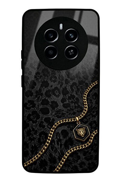Spoyi Realme 12 Pro Plus Black Panther Gold Tasarımlı Glossy Telefon Kılıfı