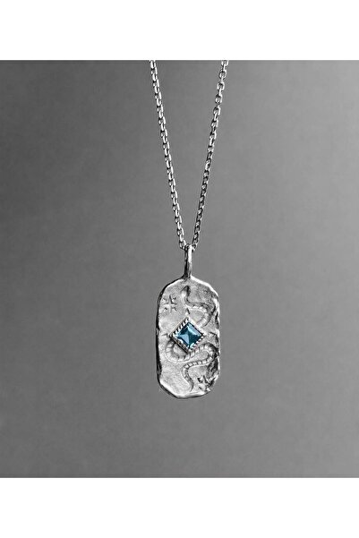 Fjellor SERPENTIS Azure 925 Ayar Gümüş Mavi Zirkon Taşlı Yılan Figürlü Erkek ...
