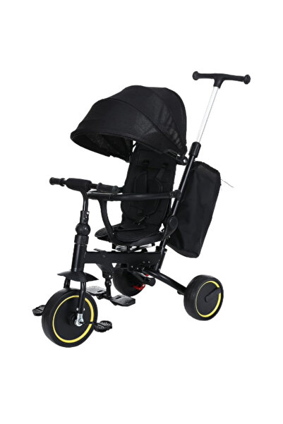 JHT Tricicletă pliabilă premium 3-în-1 pentru copii, 360 °   Scaun rotativ ra...