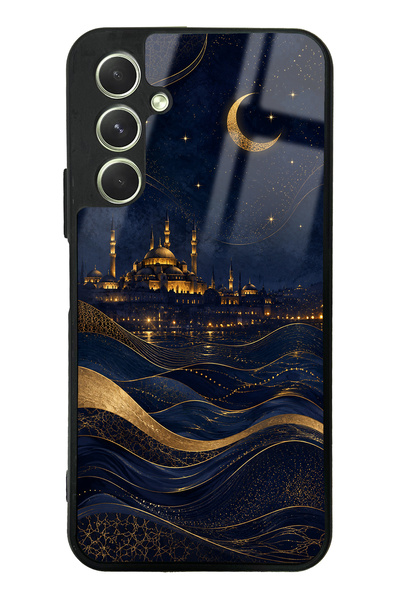 Spoyi Samsung A54 Golden Crescent Bosphorus Design Glossy Phone Case