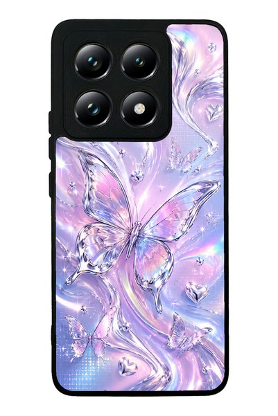 Spoyi Xiaomi Mi 14t Iridescent Dream Butterfly Design Glossy Phone Case
