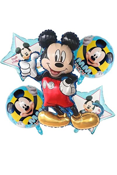 Baloane Vesele Set 5 Baloane Mickey Mouse Clasic - Decor Aniversar Vesel SET331