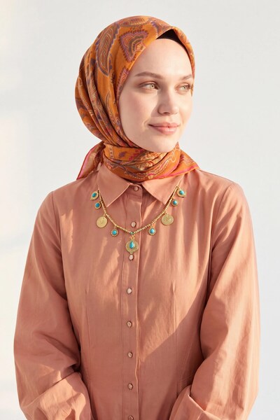 Silk Home Soft Eşarp Şal Motif Kavuniçi