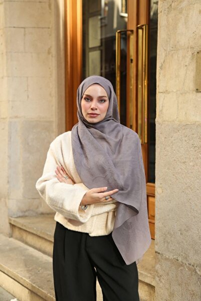 ENRİCO FERRİ Jacquard Ethnic Pattern Vellure Shawl - Smoked Pattern 1