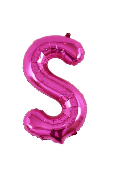 Baloane Vesele Balon Folie Litera S Roz 40 cm LTR7-S