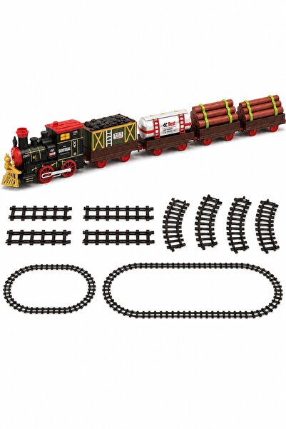 DAT Electric Steam Train Set with Realistic Smoke, Lights, Sound & Music, 17 ...